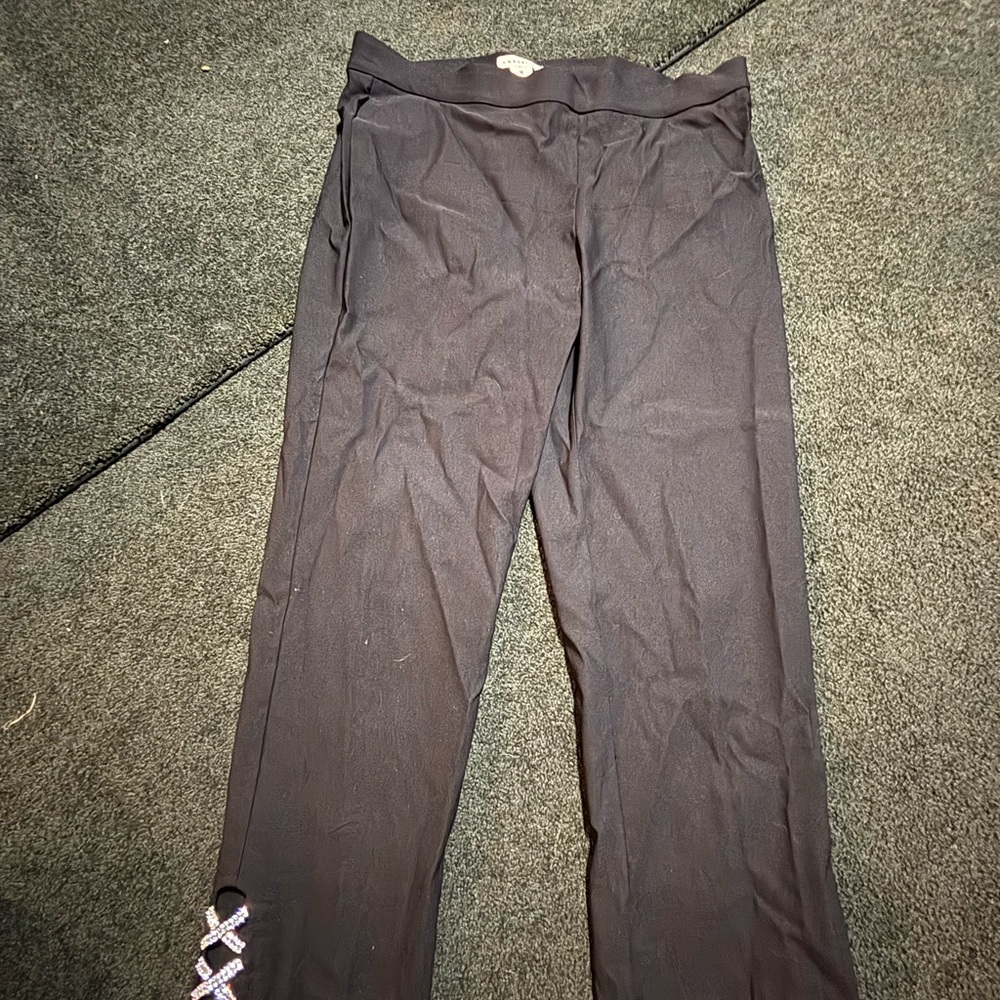 Chic Black Women's Trousers with Side Detail